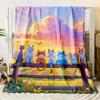 Cute Animal Theme Cats Dogs Lover Flannel Blanket Gifts Soft Warm Thin Blankets for Sofa Bed Car Camping All Season Customizable