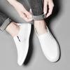 Italy Men Casual Shoes Summer Genuine Leather Loafers Office Shoes For Men Driving Moccasins Comfortable Slip On White Footwear