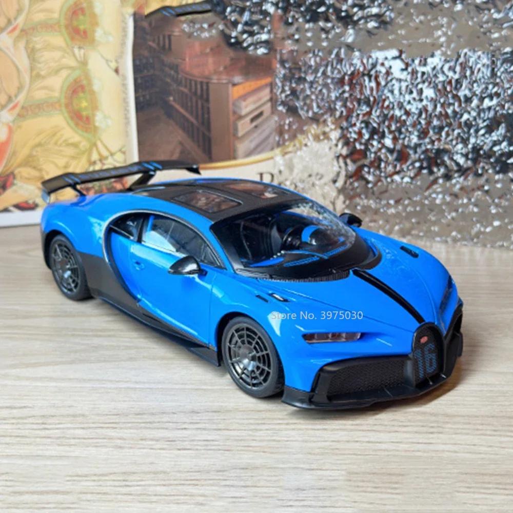 1/18 Bugatti sportovní model auta ze slitiny tlakového odlitku Simulační hračky Vozidlo se zvukem a lehkými gumovými pneumatikami Kolekce hraček pro chlapce Dárky