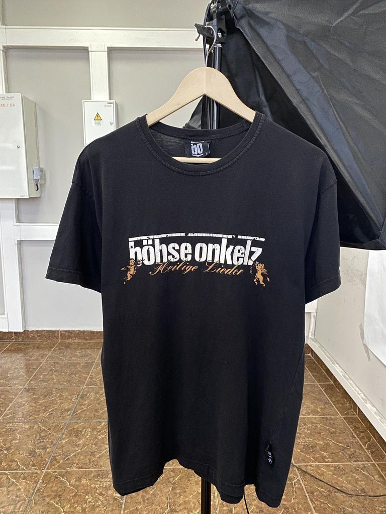 Band Tees × Vintage Böhse Onkelz Vintage 90s Rock Band Tee Tour T-Shirt Size Onkelz Global Tour T-shirt Street Hip Hop Oversized Y2k Casual Clothing