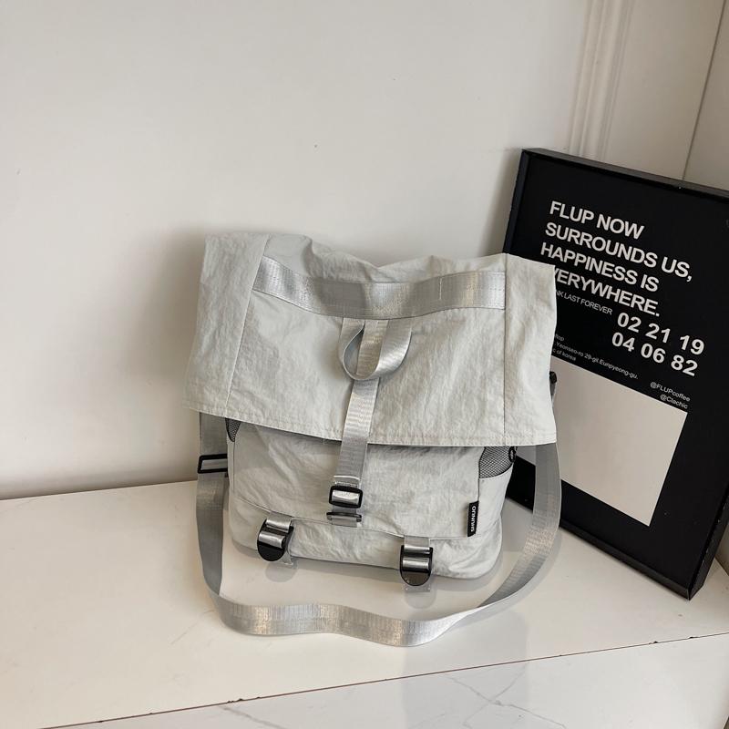 Nylon Bag Women's Large Capacity Multi-Use Shoulder Bag Student Crossbody Bag Solid Color Backpack