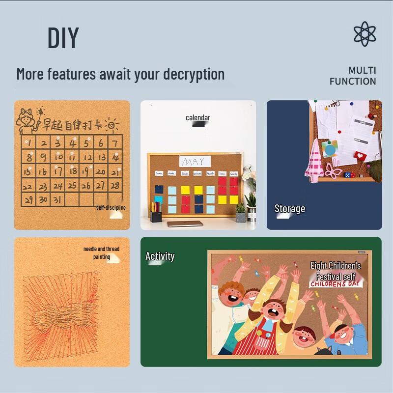 Deli 8764 Cork Message Pin Board