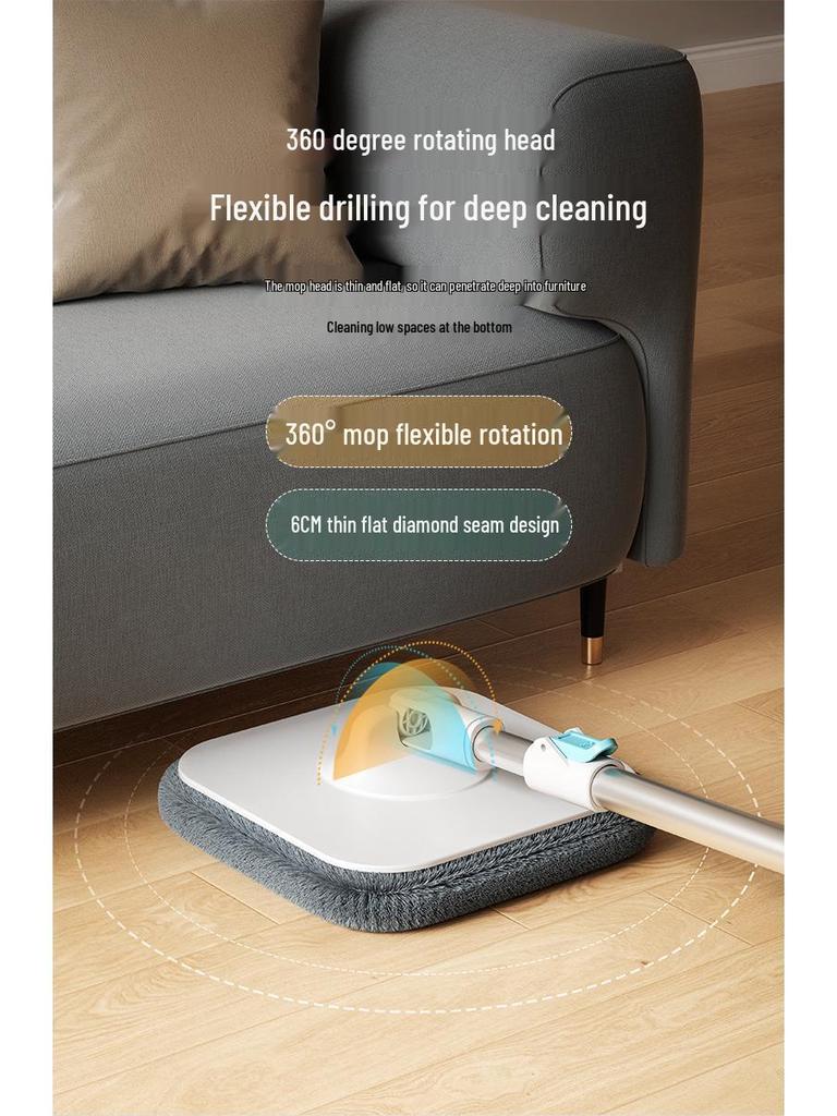 Hands-Free Mop with Clean and Dirty Water Separation - Rotating Household Cleaning Tool