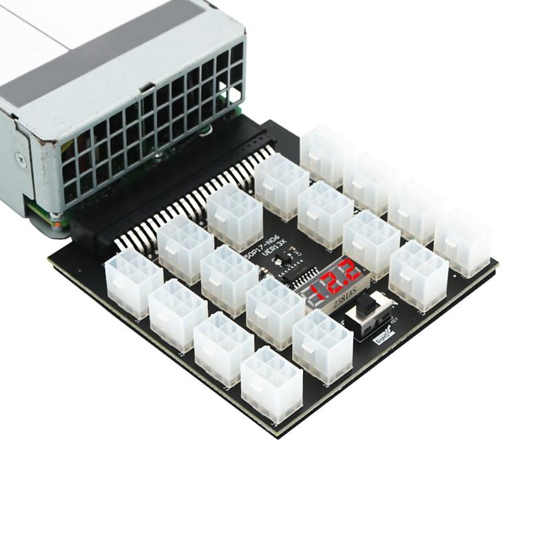 PCI-E 12V 50Pin to  17  6Pin ower Supply Server Adapter  Board for  750W 1100W 1600W 2000W 2400W SU