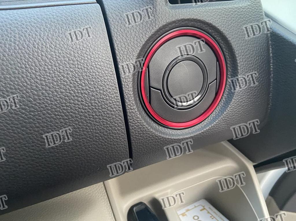 IDT Custom Red Aluminum Air Conditioner Ring with Mini Cloth JF3 JF4 Air Conditioner Cover Interior Panel Front Bezel Air Conditioner Cover Diffuser