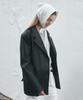 Nonlocal Faux Leather Oversize Jacket - Black