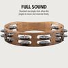 MEINL Percussion Traditional Wood Tambourine Stainless Steel Jingles 2rows TA2WB []
