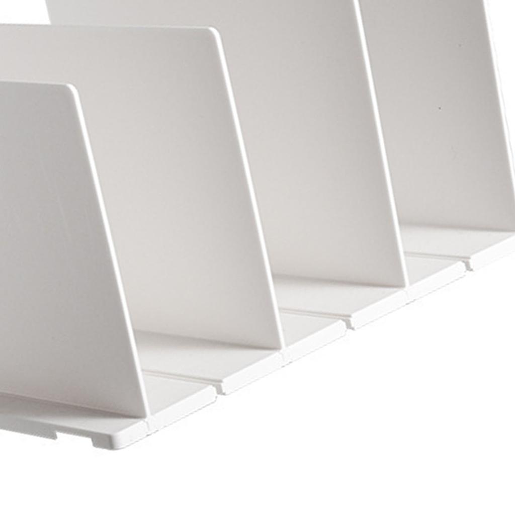 Shelf Divider White Sturdy Plastic Easy Assembly Adjustable Vertical Handbag Separator for Home