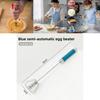 Stainless Steel Handheld Egg Beater With Rotating Whisk For Baking And Cooking