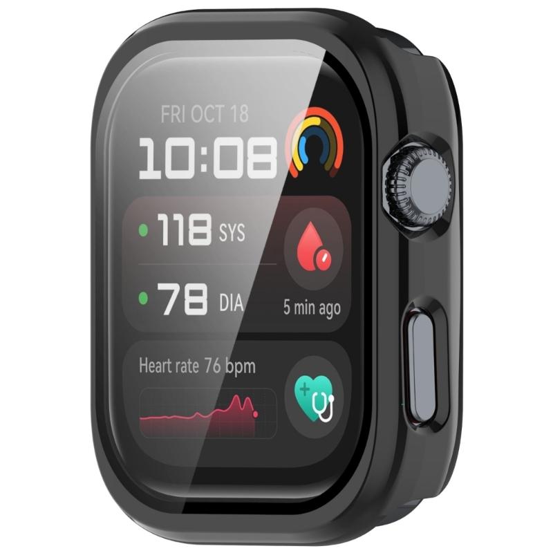 Scratch Proof Protective Cover For Smartwatch With Integrated Screen Guard Shockproof Prevents Damage PC Tempered Glass