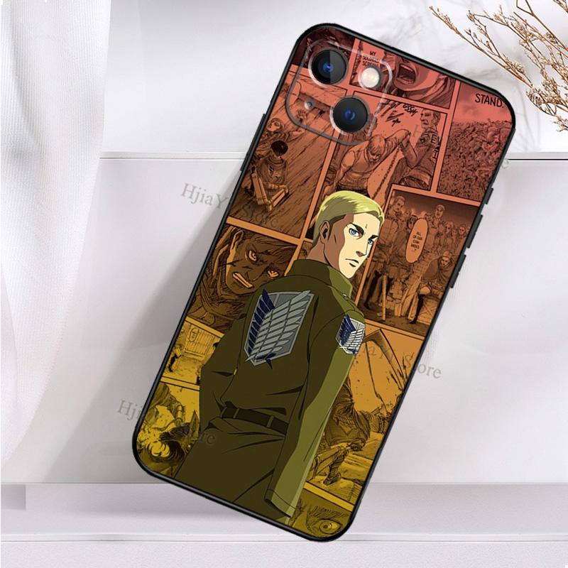 Erwin Smith Attack On Titan Soft Cover For iPhone 11 12 Pro X XS XR 7 8 Plus SE 2020 13 Pro Max Shockproof Phone Case