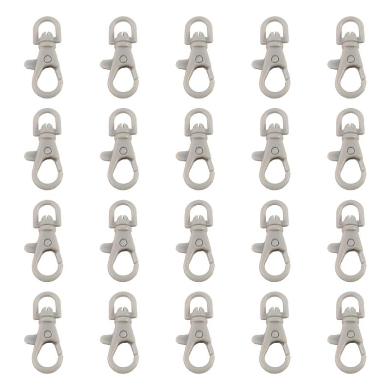 Pack of 20 Colorful Plastic Lobster Clasps Keychain Accessories Plastic Texture for Jewelry Making and Craft Projects