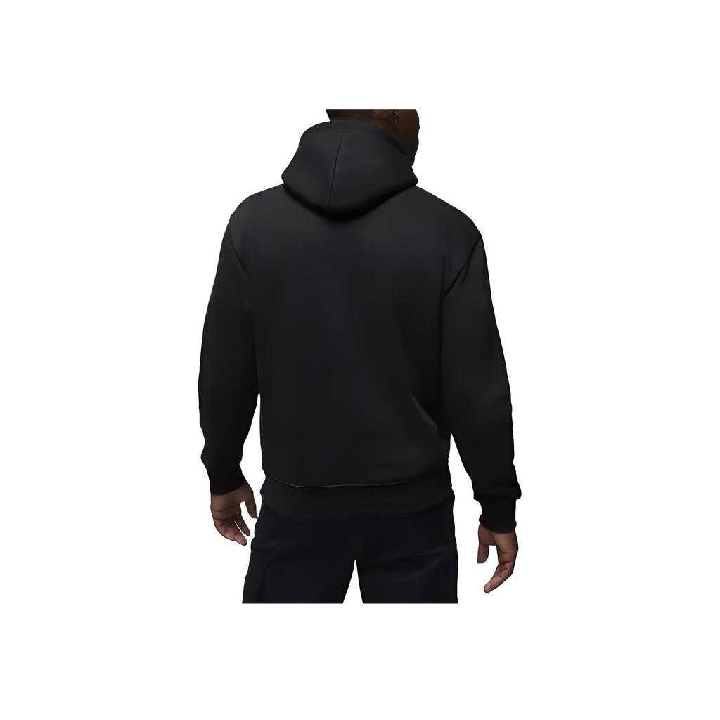 Jordan Pattern Print Solid Hooded Pullover Long-Sleeve Sweatshirt Men Tops Black FD0569-010