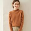 2024 Women's High Neck Cashmere Sweater: Thick, Loose, Solid Color Knit Pullover for Autumn/Winter