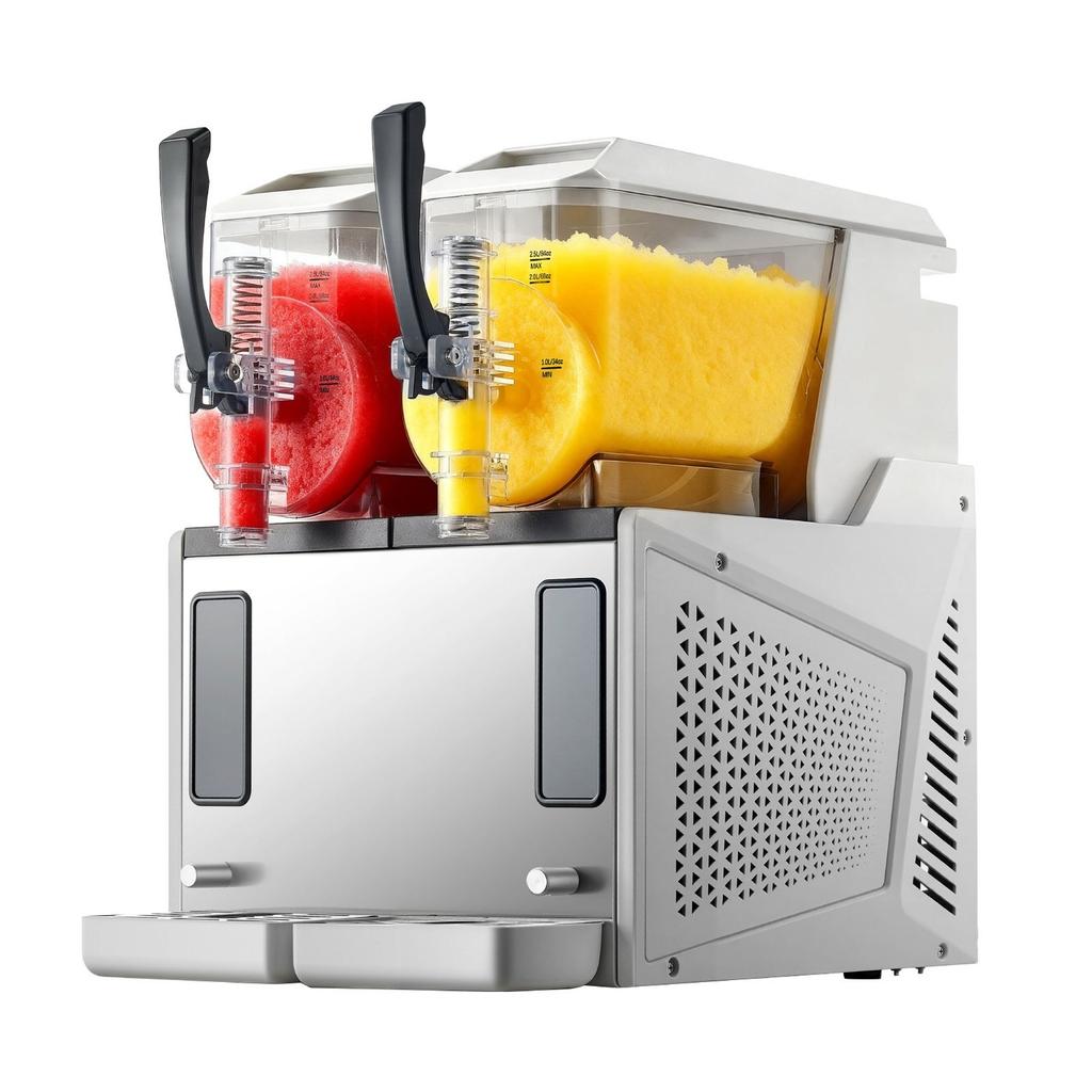 Slushie Machine, 3L/100oz X 2 Tank Slushy Machine for Home, No Ice Needed Frozen Drink Maker, Margarita Maker with Self-Cleaning, for Frozen