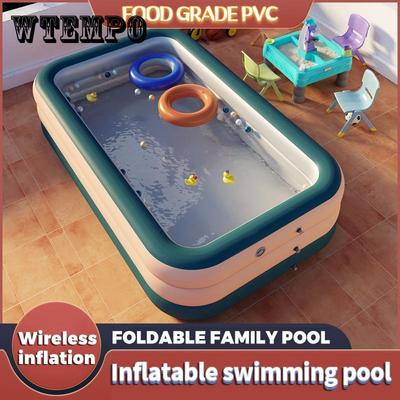 Aufblasbarer Kinderschwimmbeckeneimer, verdickter Haushaltsfaltbeckeneimer, Baby-/Erwachsenen-Familienbadebecken, aufblasbares Spielzeug für den Außenbereich
