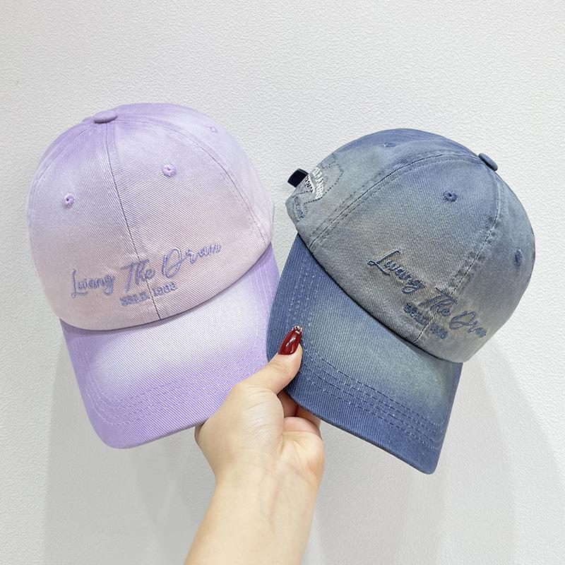 Embroidered Letter & Number Simple Baseball Cap, Outdoor Couple Sun Protection Casual Duckbill Hat, Adjustable Polyester Woven, Holiday Theme