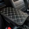 Car armrest storage box pad genuine leather armrest pad waterproof and dustproof universal interior armrest protective cover