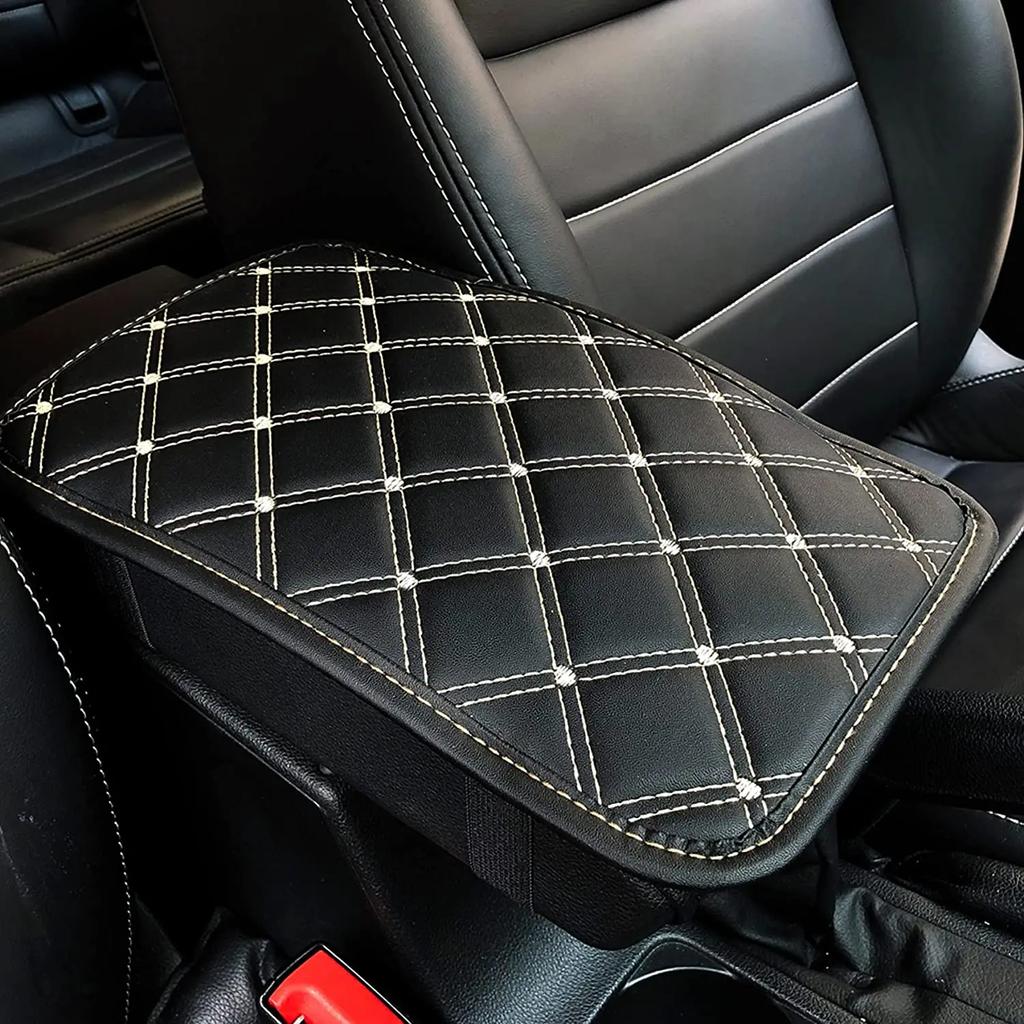 Car armrest storage box pad genuine leather armrest pad waterproof and dustproof universal interior armrest protective cover
