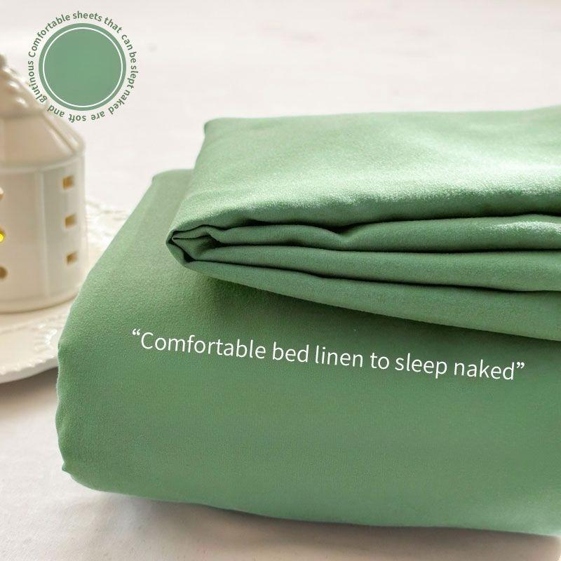 Minimalist Solid Color Brushed Warm Bed Sheet For Single Double Student Dormitory Bed