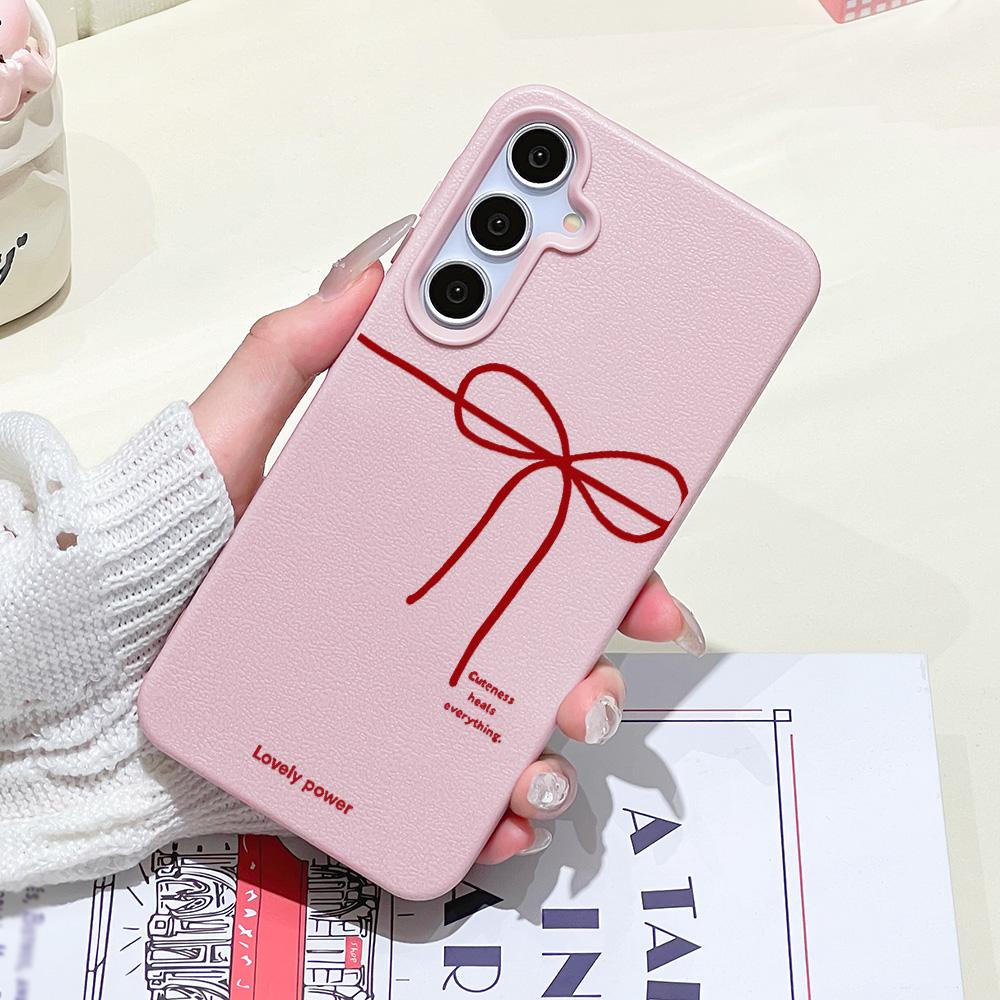 Bowknot Pattern Phone Case For Samsung Galaxy A56 5G A16 A17 A55 A36 A53 A35 A06 A07 A26 A34 S25 Ultra S24 FE S23 Soft TPU Cover