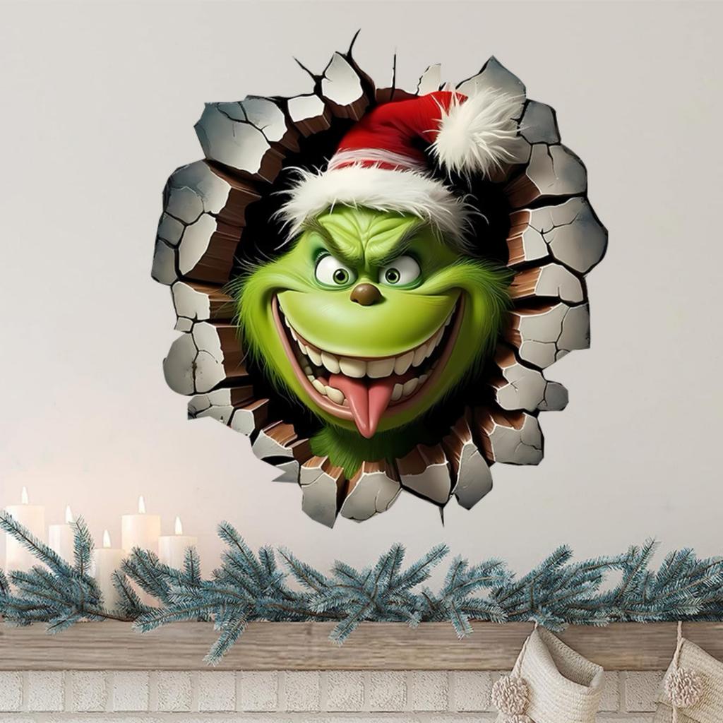 Vánoční samolepky na zeď Vánoční stromek Samolepky na zeď Odnímatelná vánoční okenní samolepka Dekorace pro vánoční výzdobu