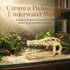 Hollow Out 3D Skull Reptile Cave Lifelike Reptile Climbing Shelter Landscape Decoration  Terrarium