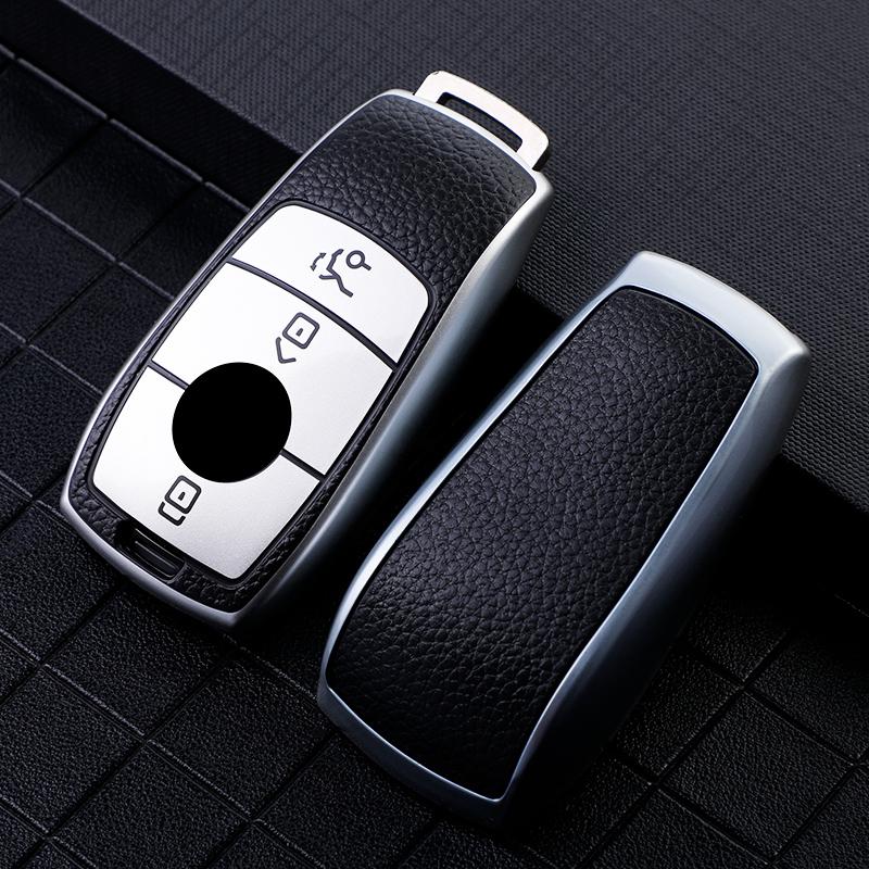 Leather Car Key Case Fashion TPU Car Key Cover Fit for Benz a B C E G K R S Class Smart Remote Key Case Protector