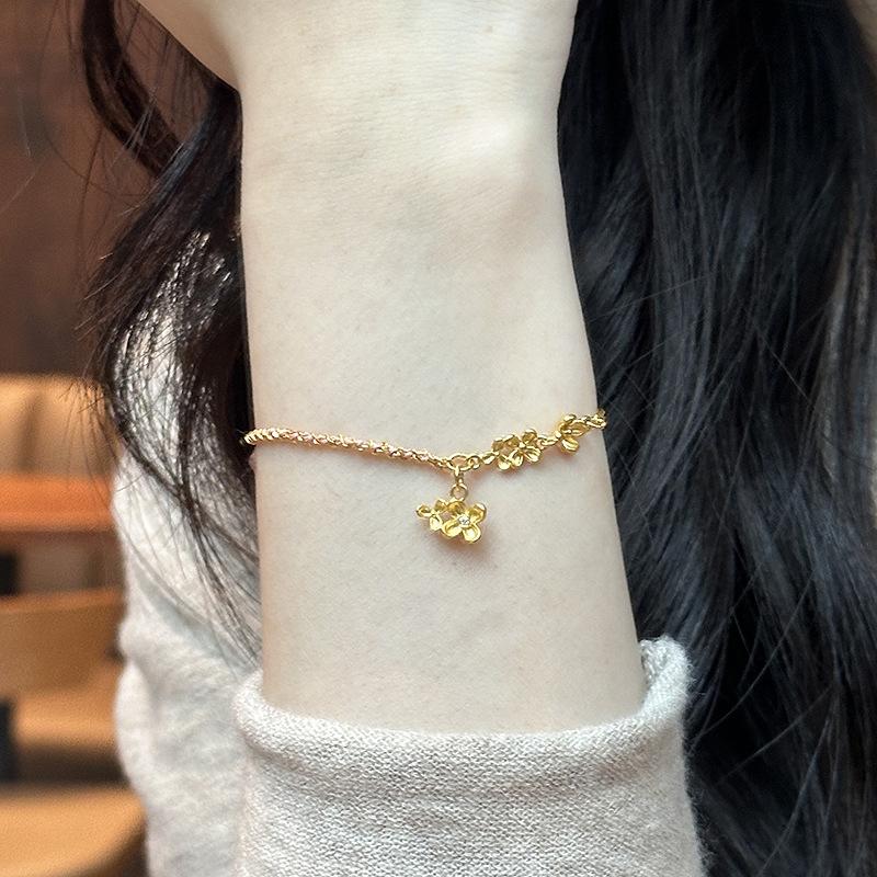 New In Osmanthus Flower Tassel Bracelets for Women Original Desig Exquisite Chain Bangles Party Suitable for Daily  Gift
