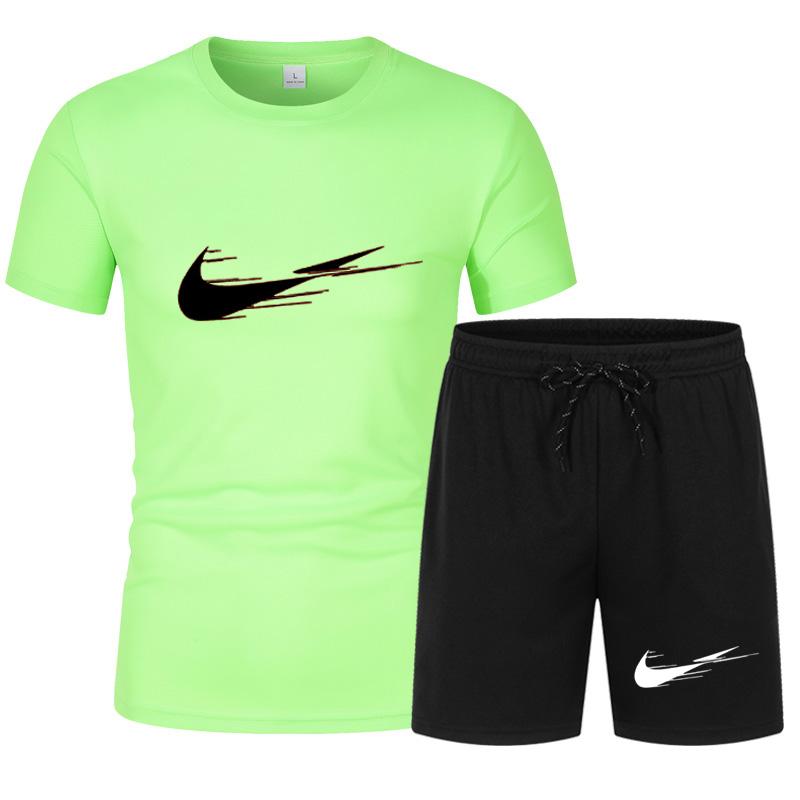 Generisch Survêtement Homme 2 Pièces Été - T-Shirt Et Short Fitness, Tenue Décontractée Respirante