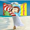 1pc Curious George (6) Beach Towel, Comfortable and Thick, and Swimming/Bath/Picnic/Camping Towel, Suitable for Seaside Beaches