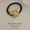 Minimalist Metal Hair Ring - New Korean Style High-End Ponytail Tie Rubber Band.
