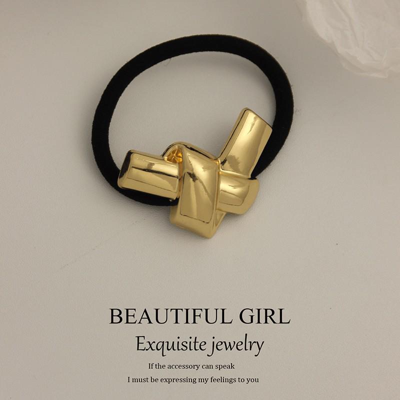 Minimalist Metal Hair Ring - New Korean Style High-End Ponytail Tie Rubber Band.