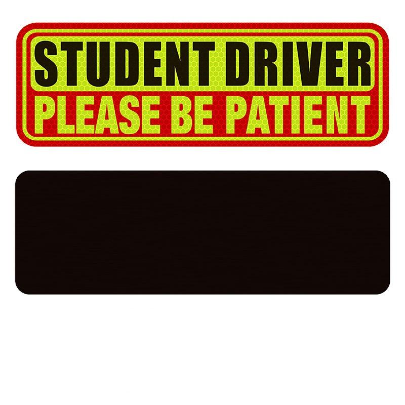 Novice Intern Driver Car Sticker Magnetic Reflective Sticker Popular New+river Novice Car Sticker