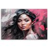 Canvas Print, Female Glamour Pink
