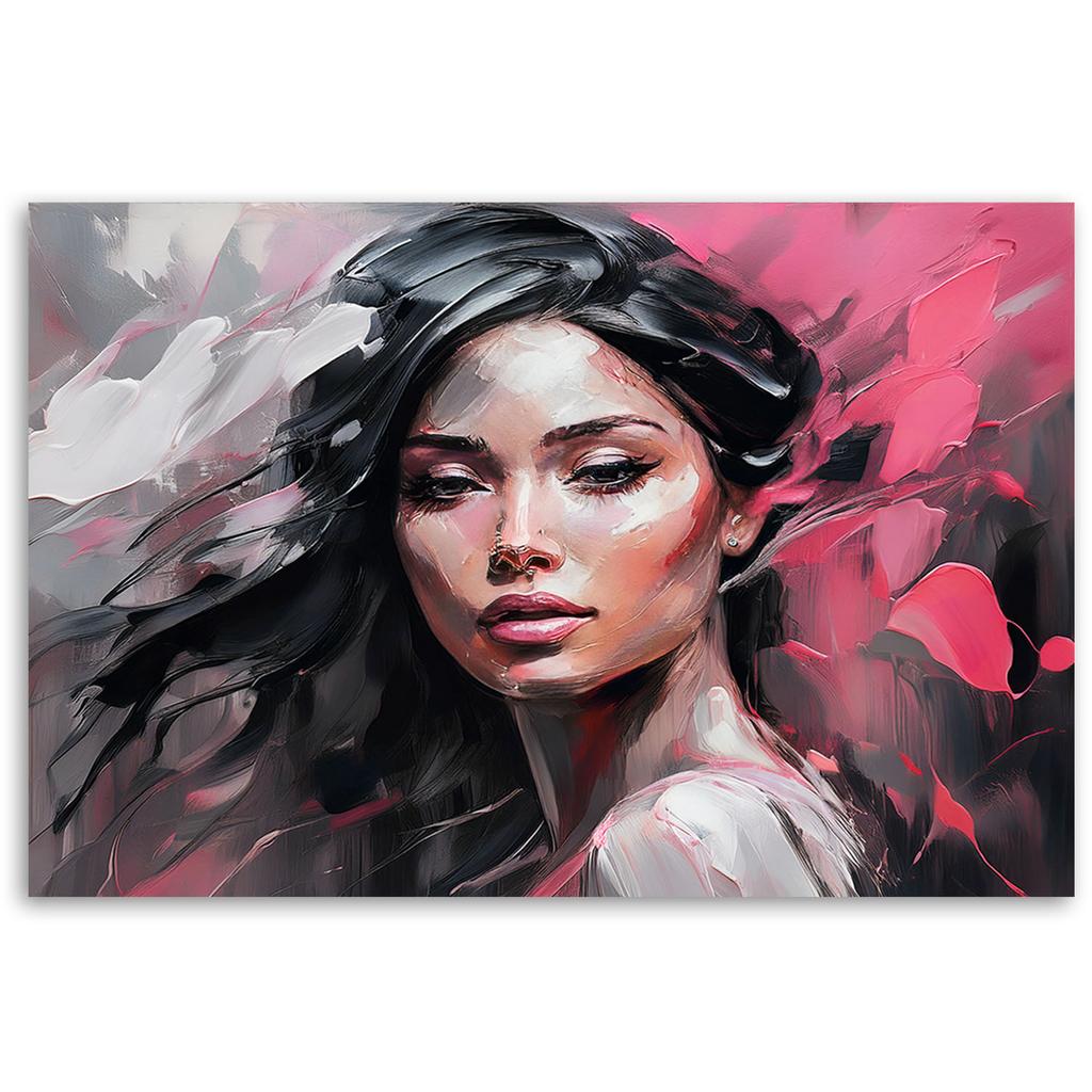 Canvas Print, Female Glamour Pink