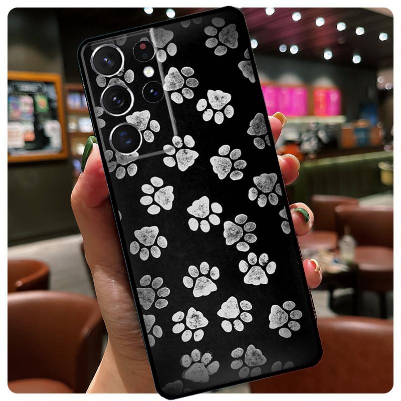 

cat Dog paw design Phone Case For Samsung Galaxy S25 Ultra S20 S21 S22 S23 S24 Ultra S9 S10 Plus S25 FE Cover Galaxy S22
