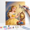 Disney Princess Spinning Wheel Digital Oil Painting Art Kit Handmade Diy Home Decorations