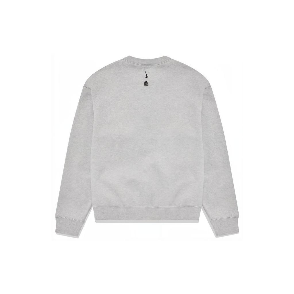 Nike X Dsm Collaboration Fw23 Logo Graphic Crewneck Sweatshirt Unisex Sweatshirt Gray DJ2758-063