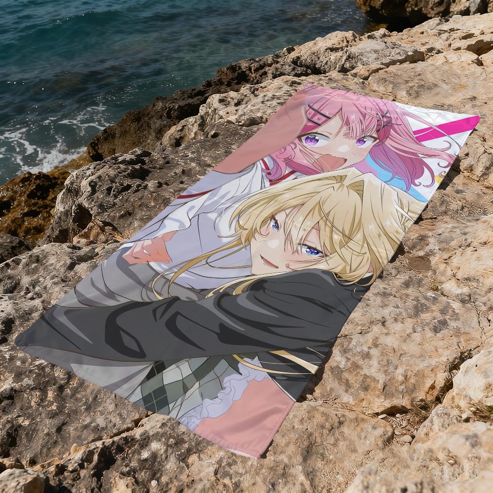 W-watanare Renako anime Amaori Ajisai Sena Towel Beach Quick Dry Soft Pool Towels Gift for Travel Gym Shower Camping sports