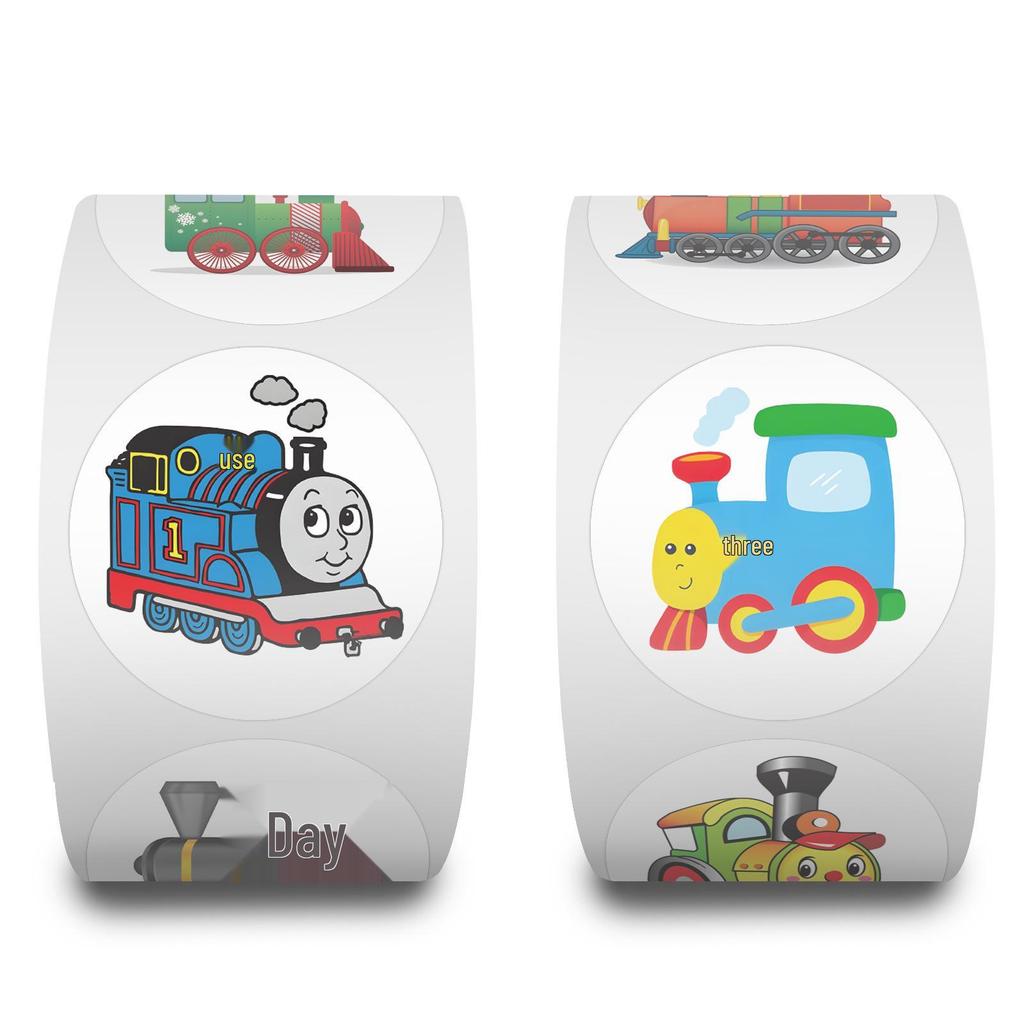 500 de Autocolante cu Trenulețe de Desene Animate pentru Caiete DIY, Rechizite și Artizanat pentru Copii