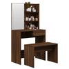VidaXL Ensemble de Coiffeuse Table de Maquillage Tabouret Table de Coiffeuse Meuble de Chambre à Coucher Intérieur Chêne 3114146