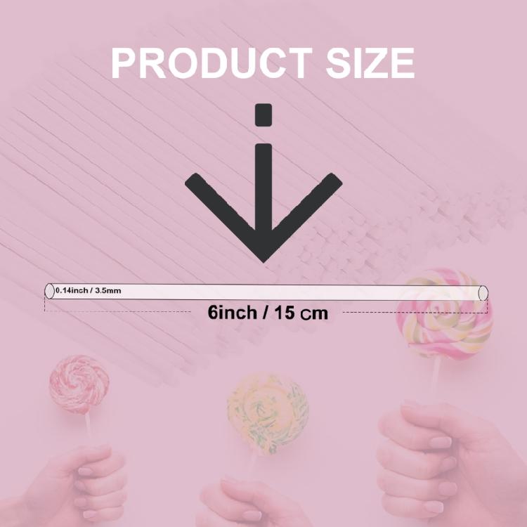 100Pcs White Paper Lollipop Stick for Chocolate Candy Lollipop DIY Molds