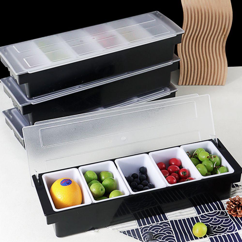 With Lid Compartmental Seasoning Box Detachable Compartment Trays Seasoning Tank  Ingredient