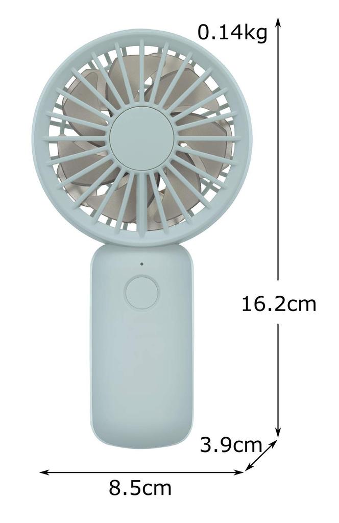 RHYTHM Portable Fan Heat Stroke Made by a Japanese Cool even on Low Quiet Handy DC Double Rotating USB x x Wind Handy Fan 9ZF031RH04 [Energy Saving,