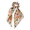 Fashion Hair Scrunchies Triangle Scarf Floral Tie Dye Chiffon Elastic Hair Bands  Summer Beach