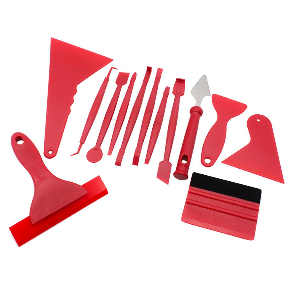 Car Vinyl Film Wrapping Decoration Tool Vehicle Window Windshield Sticker Portable Scraper Set 13 Pcs/set Box Pack