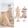 Contrast Stitching Puppy Clothes Strawberry Pattern Four-legged Pants Cute Pet Jumpsuit  Summer
