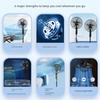 Gree Electric Fan Home Stand Fan Vertical Industrial Desk Fan Dormitory Shaking Head Strong Wind Light Sound Desktop Electric Fan