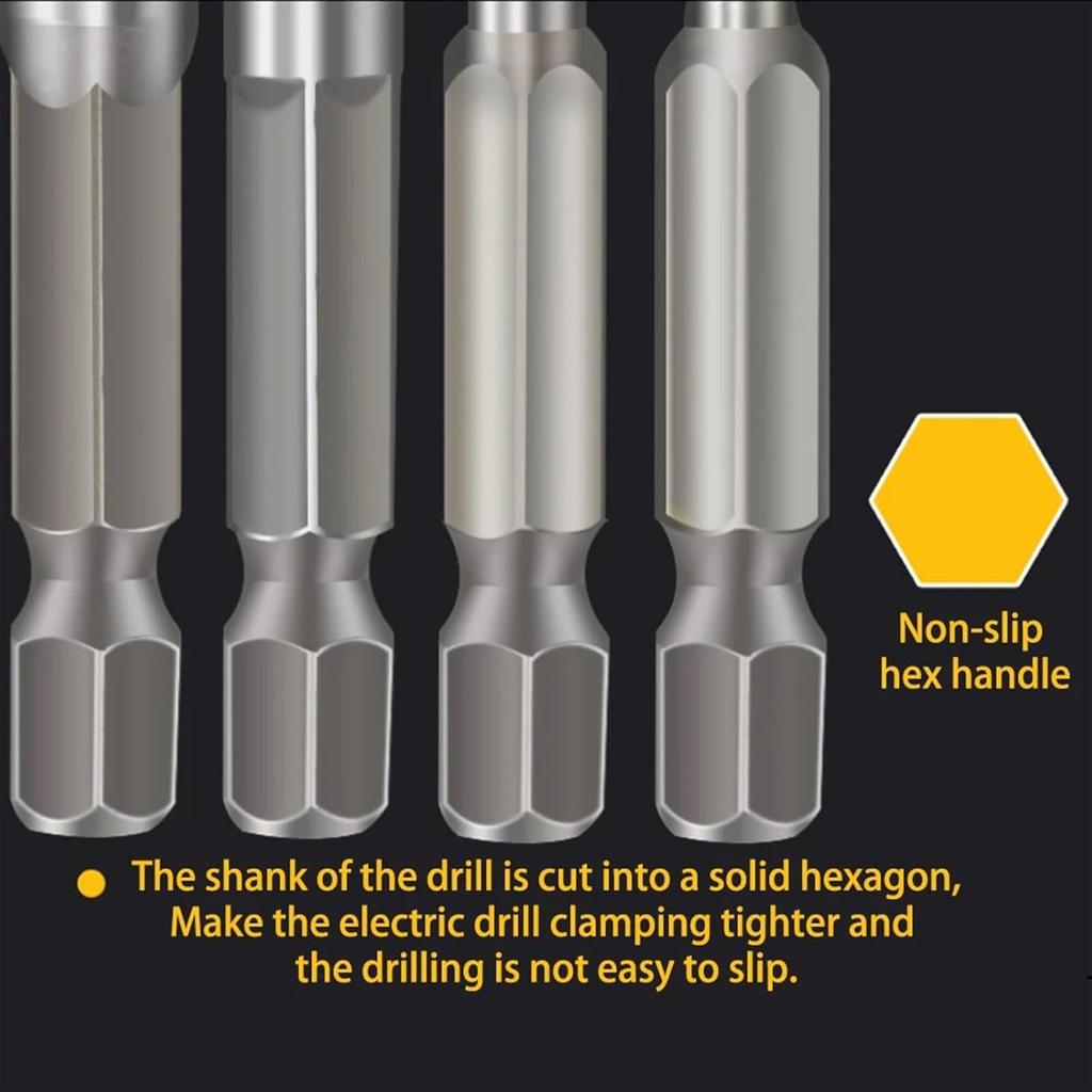 5/6Pcs Set Cemented Carbide Cross Hex Tile Glass Ceramic Drill Bits Set Efficient Drilling Tool Hole Opener for Wall (Size : 4-5-6-8-10-12mm)